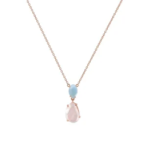 Collares Con Piedras | LINEARGENT Collares con piedras en plata diseño doble tono pastel