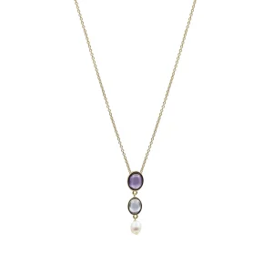 Collares Con Piedras | LINEARGENT Collares con piedras en tono amatista y perla
