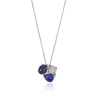 Collares Con Piedras | LINEARGENT Collares con piedras en tonos azules y rosados con circonitas