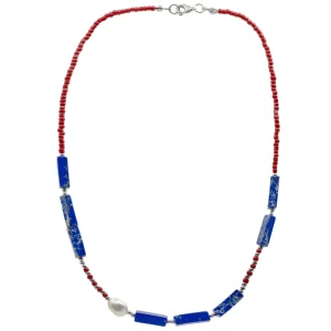 Collares Cortos | LINEARGENT Collares cortos con piedras naturales diseño azurita