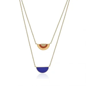 Collares Dobles | LINEARGENT Collares dobles en plata diseño original esmalte