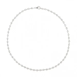 Collares Fiesta | LINEARGENT Collares fiesta cortos con circonitas pequeñas