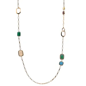 Collares Largos | LINEARGENT Collares largos con piedras de diseño tonos otoño