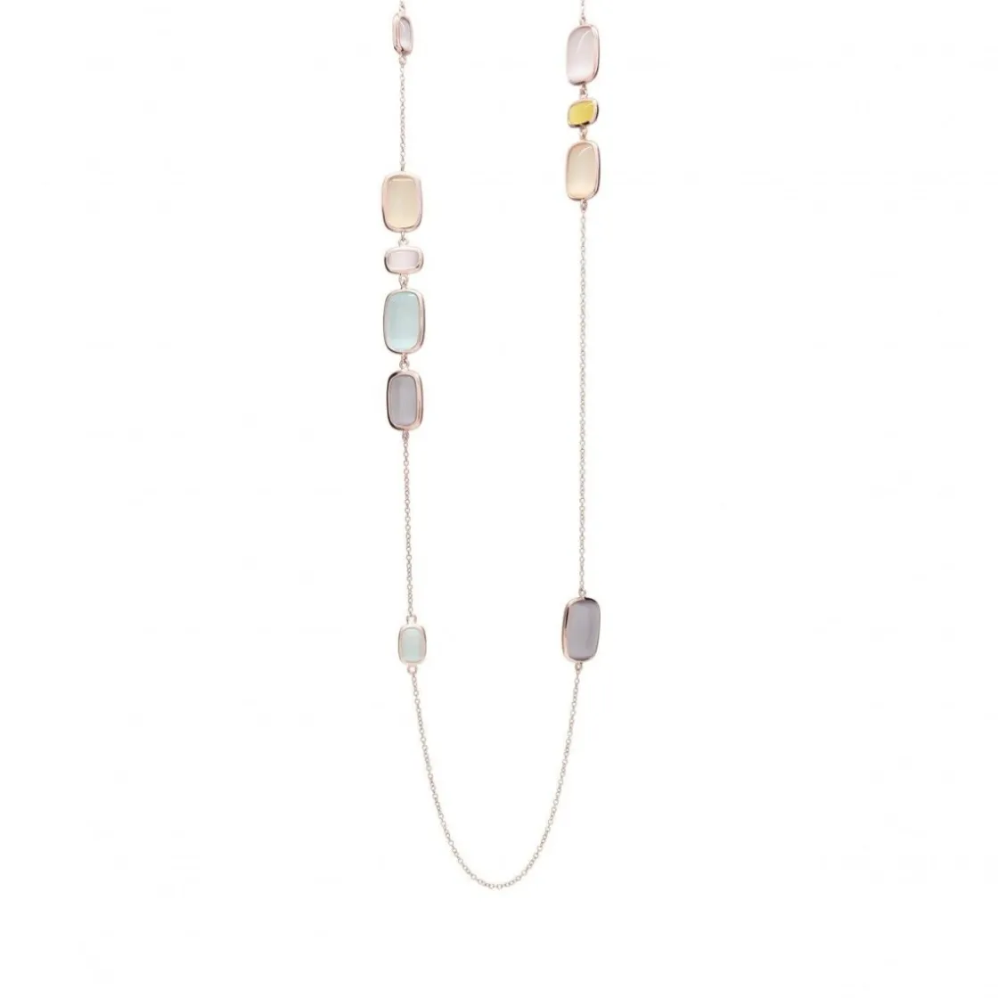 Collares Con Piedras | Collares Largos | LINEARGENT Collares largos con piedras estilo bits multicolores
