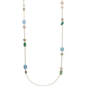 Collares Con Piedras | Collares Largos | LINEARGENT Collares largos con piedras naturales y detalle de perlas