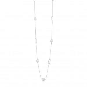 Colgante Perlas | Collares Largos | LINEARGENT Collares largos de plata diseño de perlas y eslabones