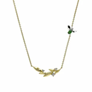 Collares Plata Originales | LINEARGENT Collares plata originales baño oro diseño mosca