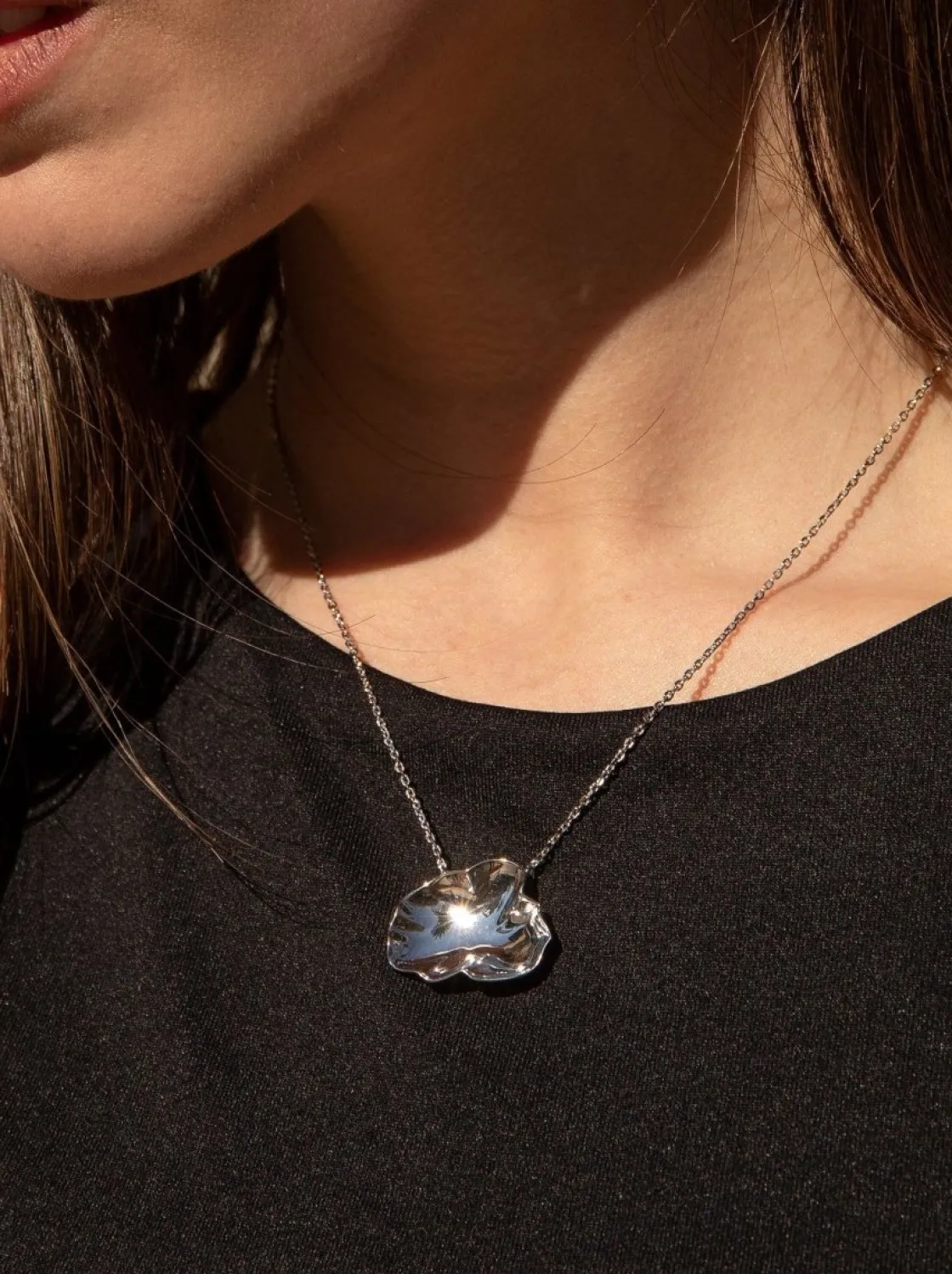 Collares Plata Originales | LINEARGENT Collares plata originales diseño circular convexo