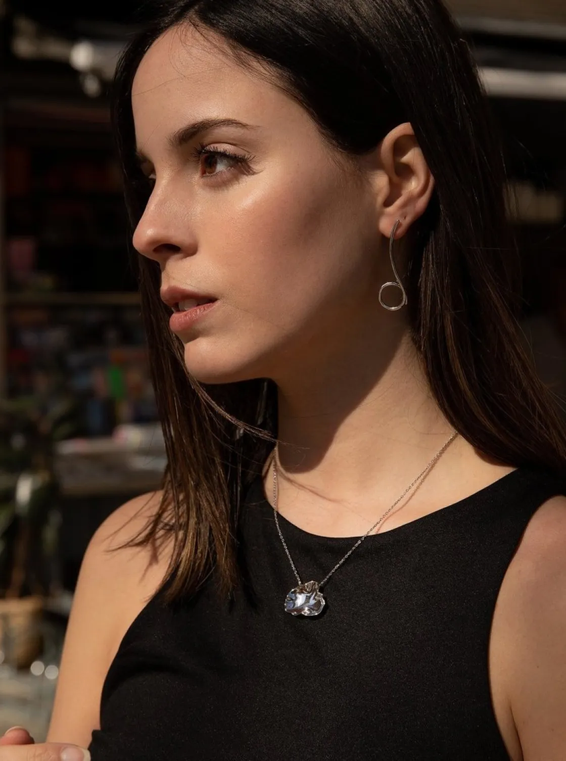Collares Plata Originales | LINEARGENT Collares plata originales diseño circular convexo