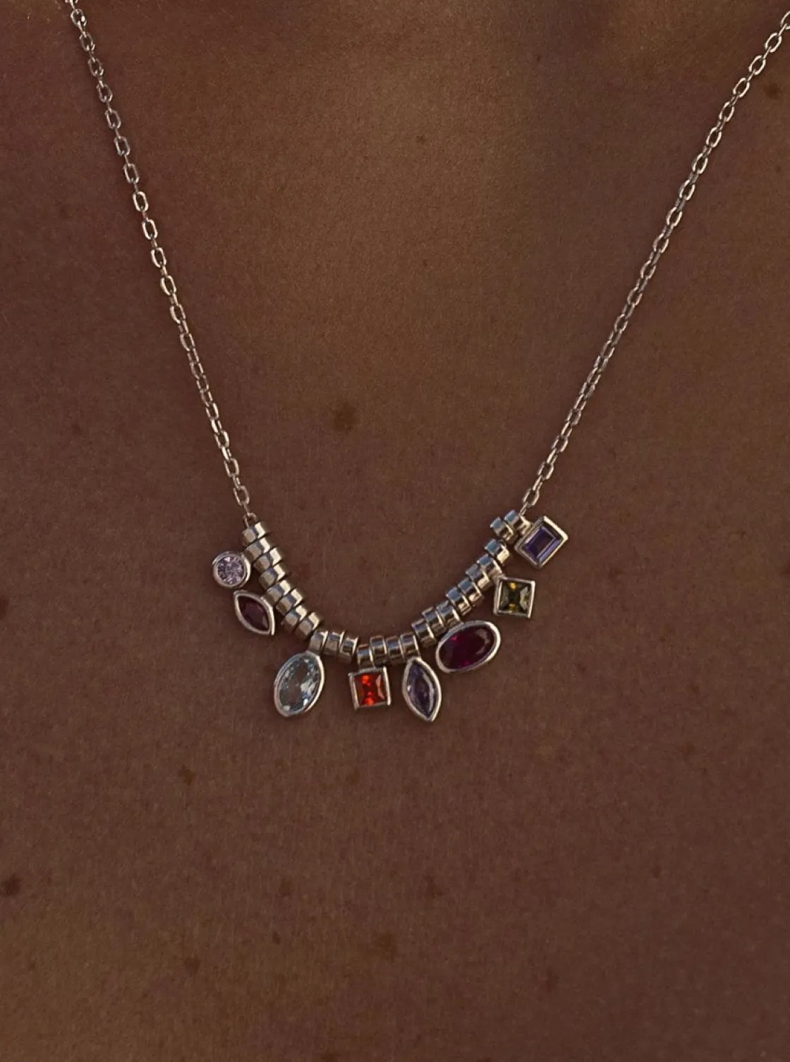 Collares Plata Originales | LINEARGENT Collares plata originales diseño geométrico multicolor