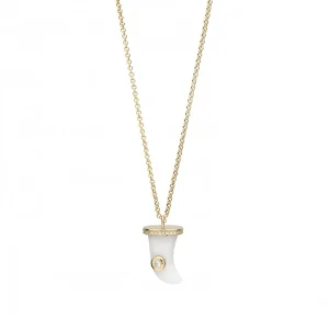 Collares Plata Originales | LINEARGENT Collares plata originales diseño horn con circonita