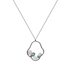 Collares Con Piedras | LINEARGENT Collares plata originales diseño irregular con gemas