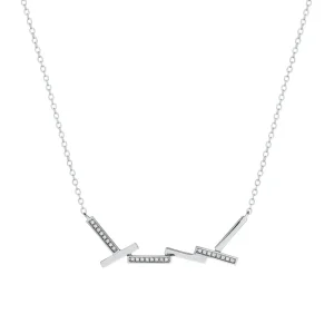 Collares Cortos | LINEARGENT Collares plata originales diseño minimalista con circonitas