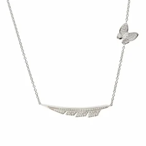 Collares Plata Originales | LINEARGENT Collares plata originales diseño pluma y mariposa