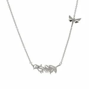 Collares Plata Originales | LINEARGENT Collares plata originales diseño rama y libélula