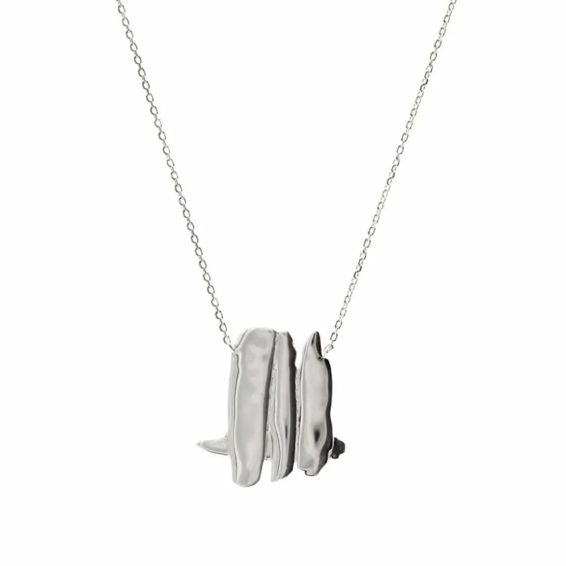 Collares Plata Originales | LINEARGENT Collares plata originales diseño triple vertical