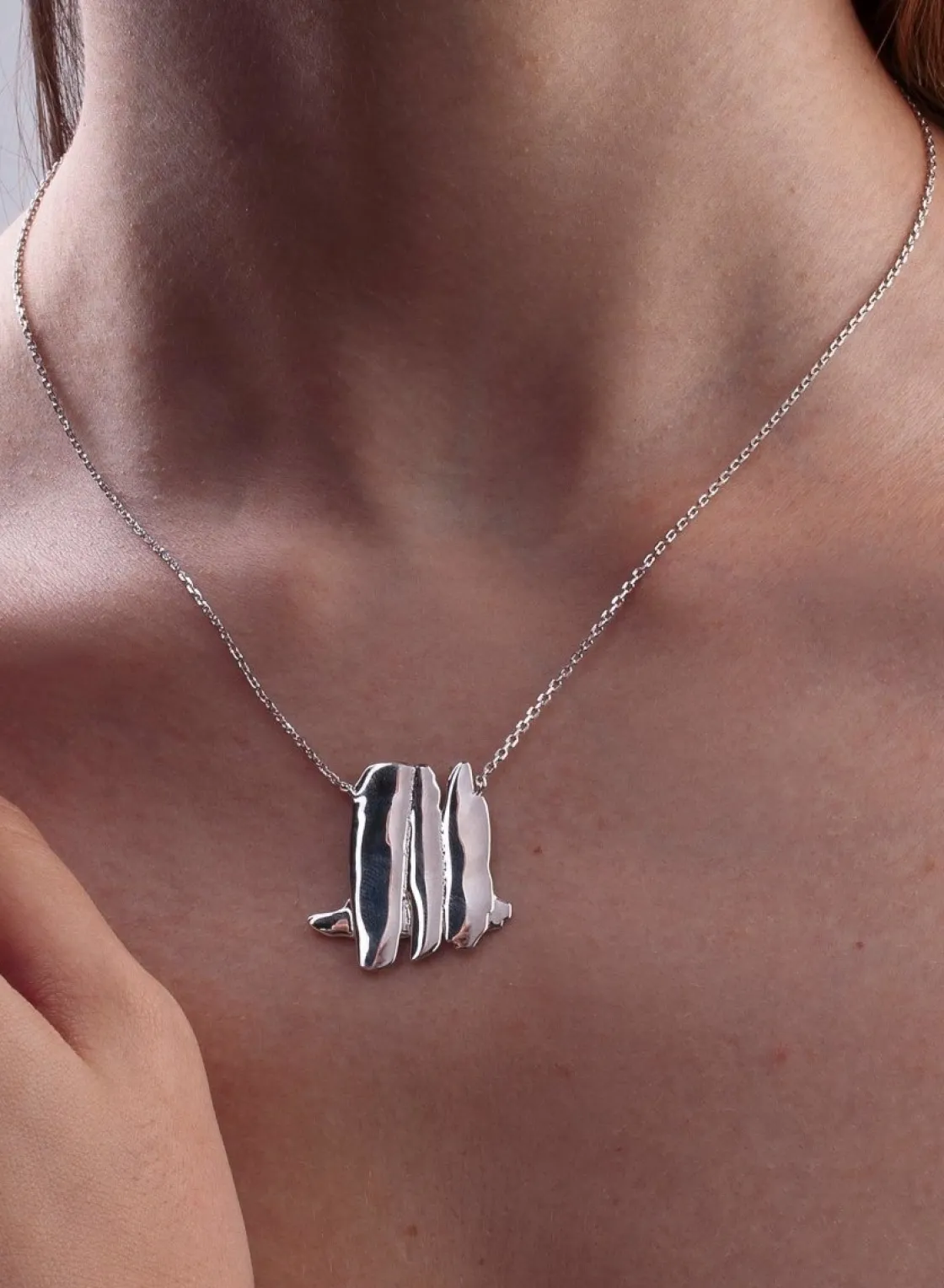 Collares Plata Originales | LINEARGENT Collares plata originales diseño triple vertical