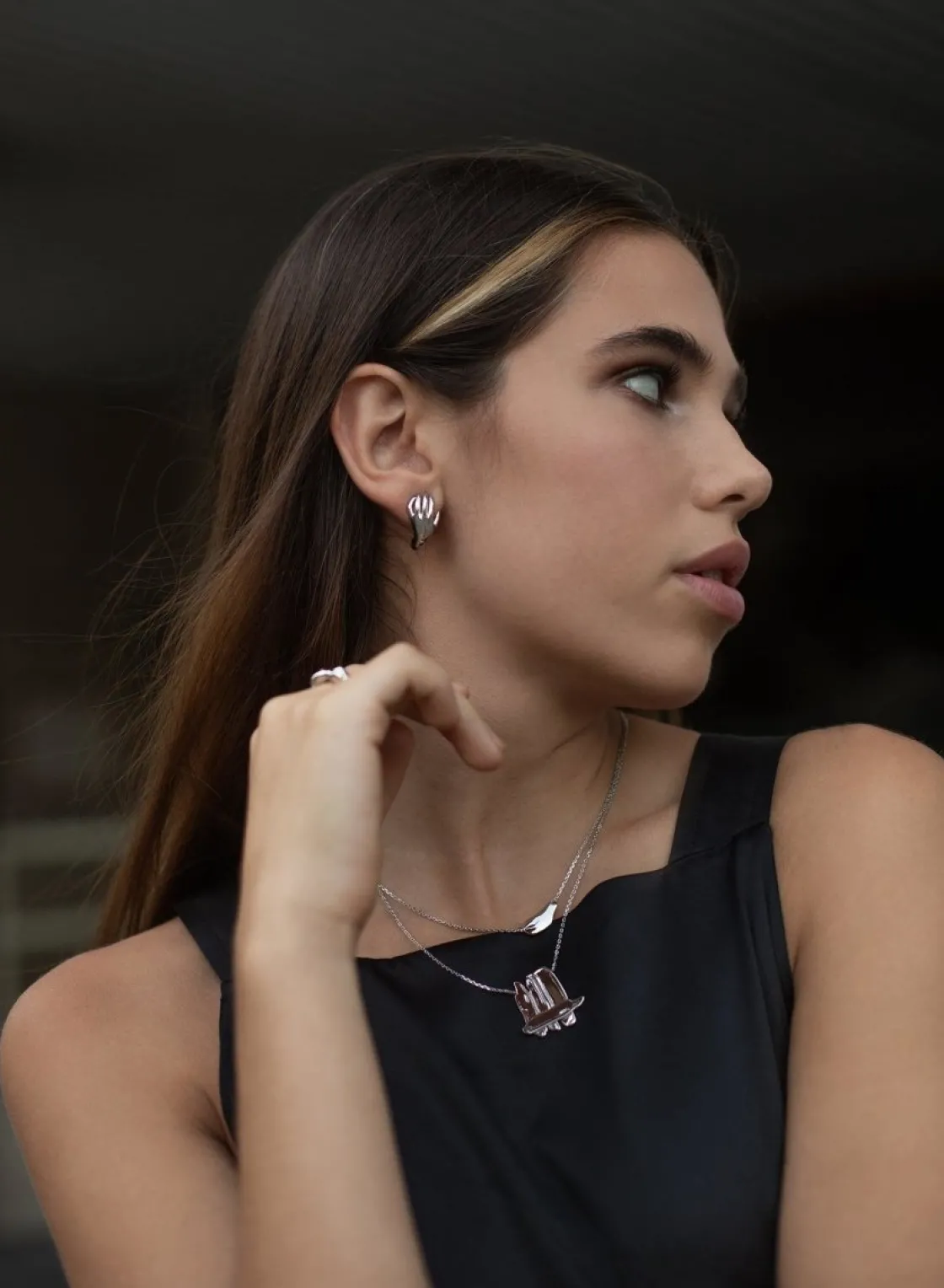 Collares Plata Originales | LINEARGENT Collares plata originales diseño triple vertical