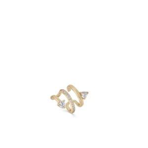 Ear Cuff | LINEARGENT Ear cuff de plata diseño triple aro con circonita lateral