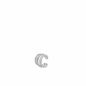 Ear Cuff | LINEARGENT Ear cuff de plata diseño triple carril circonita