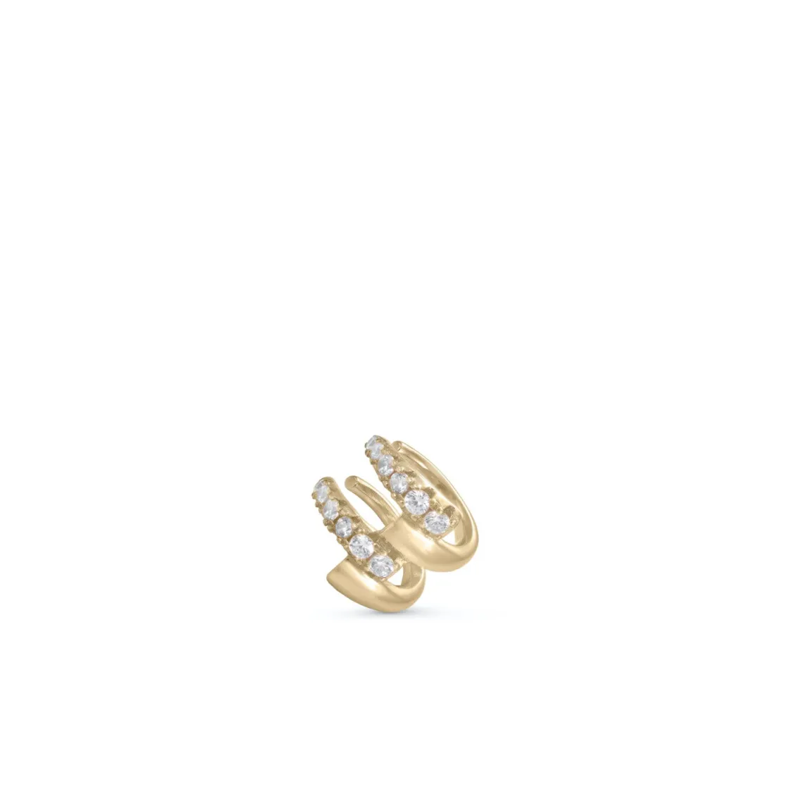 Ear Cuff | LINEARGENT Ear cuff en plata diseño dorado con circonitas