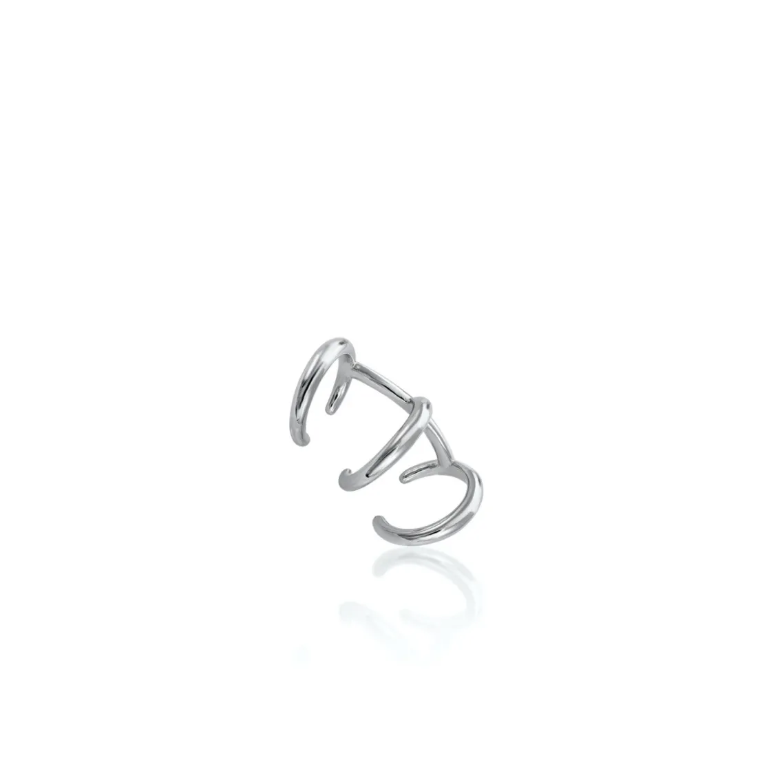 Ear Cuff | LINEARGENT Ear cuff formado por tres aros en plata lisa