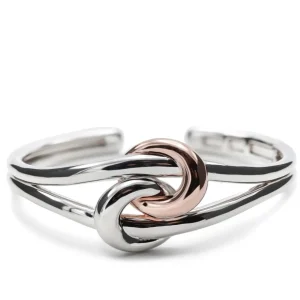 Pulseras Esclavas | LINEARGENT Esclava bicolor diseño nudo entrelazado