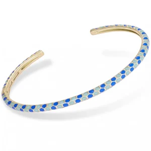 Pulseras Esclavas | LINEARGENT Esclava de plata diseño retro en esmalte