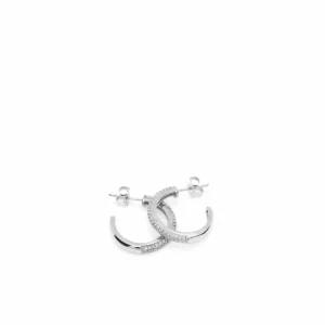Pendientes Aro | LINEARGENT Pendientes aro circonitas blancas modelo mediano