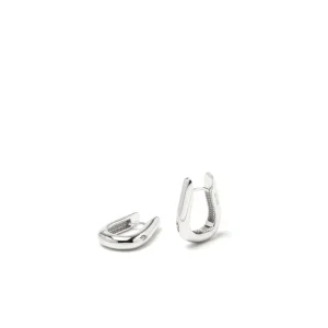 Pendientes Aro | LINEARGENT Pendientes aro de diseño ovalado estilo minimalista
