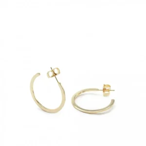 Pendientes Aro | LINEARGENT Pendientes aro de plata bañada en oro diseño clásico y elegante