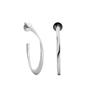 Pendientes Aro | LINEARGENT Pendientes aro de plata diseño abierto y ovalado