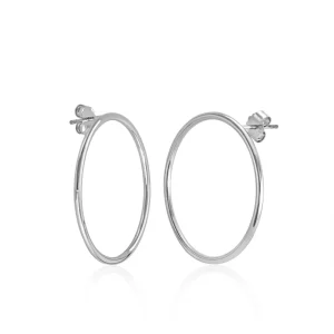 Pendientes Aro | LINEARGENT Pendientes aro de plata diseño circular