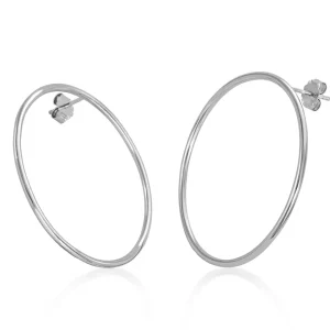 Pendientes Aro | LINEARGENT Pendientes aro de plata diseño maxi círculo
