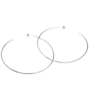 Pendientes Aro | LINEARGENT Pendientes aro de plata grandes finos y extremados
