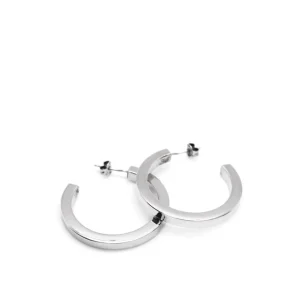 Pendientes Aro | LINEARGENT Pendientes aro de plata grandes gruesos y cuadrados