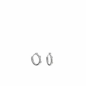 Pendientes Aro | LINEARGENT Pendientes aro de plata motivo triple circonita