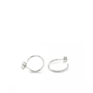 Pendientes Aro | LINEARGENT Pendientes aro de plata pequeños diseño fino y elegante