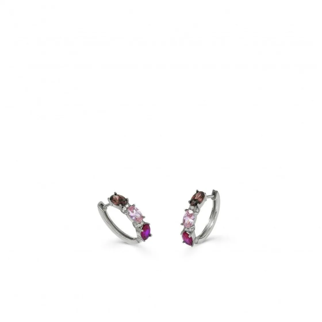 Pendientes Aro | LINEARGENT Pendientes aro de plata pequeños diseño rosa