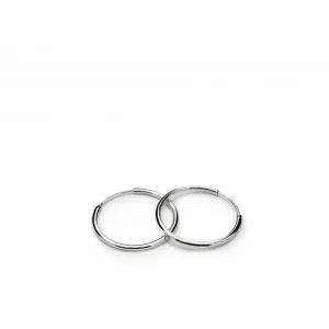 Pendientes Aro | LINEARGENT Pendientes aro de plata pequeños diseño tubular liso