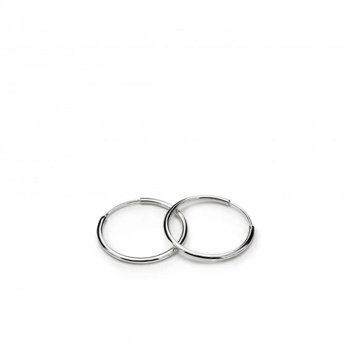 Pendientes Aro | LINEARGENT Pendientes aro de plata pequeños diseño tubular liso