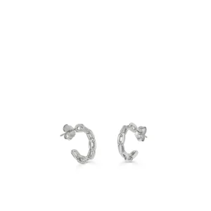 Pendientes Aro | LINEARGENT Pendientes aro de plata pequeños modelo eslabones
