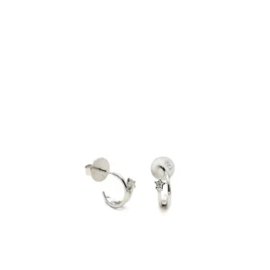 Pendientes Aro | LINEARGENT Pendientes aro de plata pequeños motivo estrella