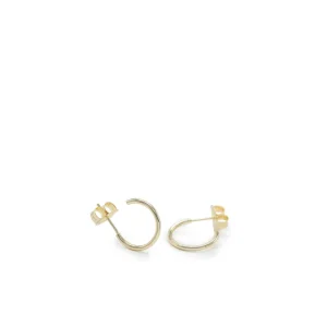Pendientes Aro | LINEARGENT Pendientes aro de plata pequeños muy finos y elegantes modelo dorado