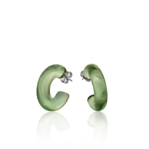 Pendientes Aro | LINEARGENT Pendientes aro originales en tono verde