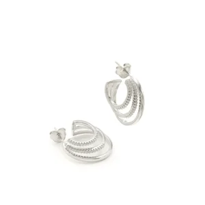 Pendientes Aro | LINEARGENT Pendientes aro originales formados por tres argollas y circonitas