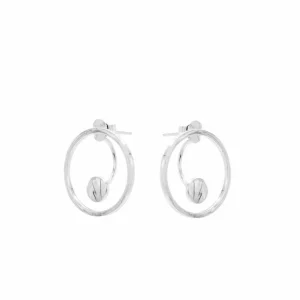 Pendientes Aro | LINEARGENT Pendientes aro plata circulares con motivo círculo