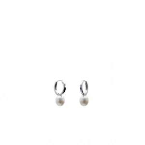 Pendientes Perlas | Pendientes Aro | LINEARGENT Pendientes aros con colgantes diseño perla pequeña