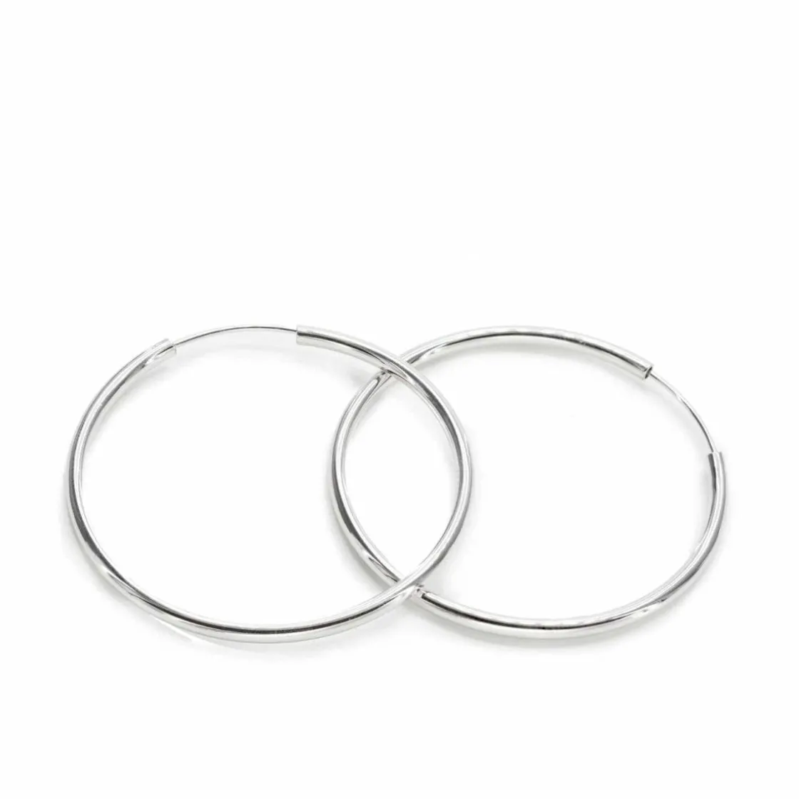 Pendientes Aro | LINEARGENT Pendientes aros grandes diseño grueso con cierre oculto