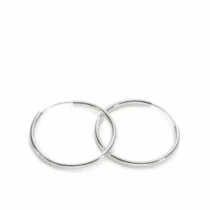 Pendientes Aro | LINEARGENT Pendientes aros grandes diseño tubular con cierre oculto